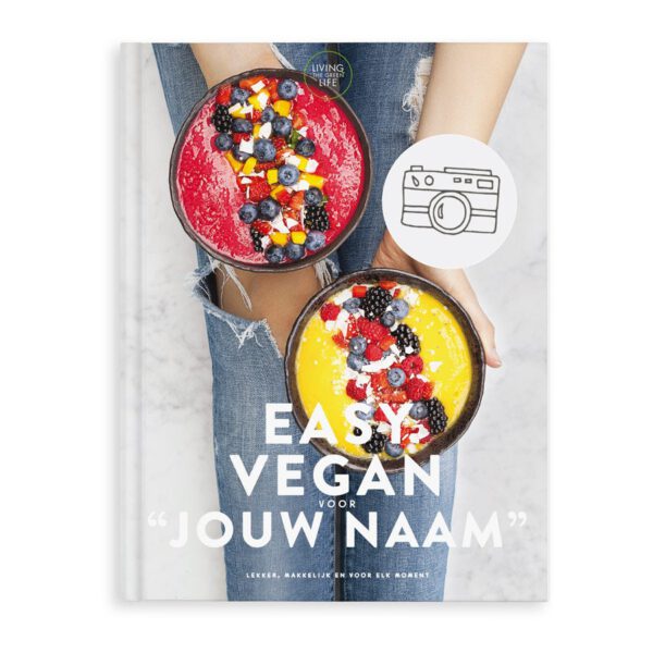 Easy Vegan kookboek met naam en foto - Hardcover