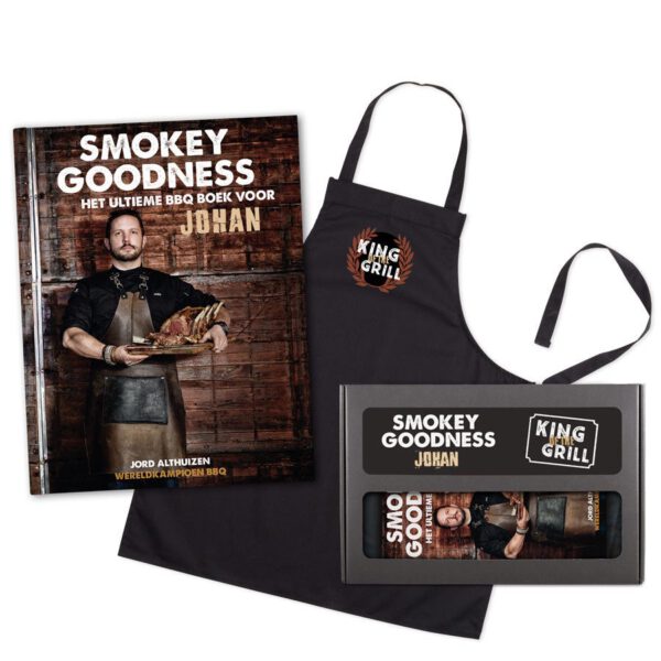 Smokey Goodness BBQ boek met naam en foto - Cadeaupakket