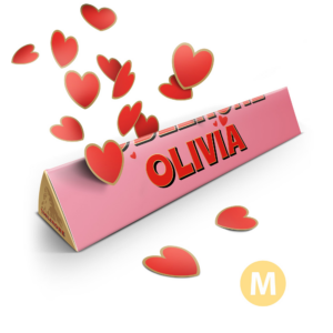 Toblerone liefdesreep met naam en foto