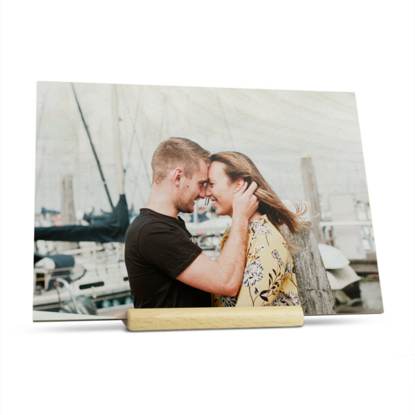 Gepersonaliseerde houten valentijnskaart - Horizontaal
