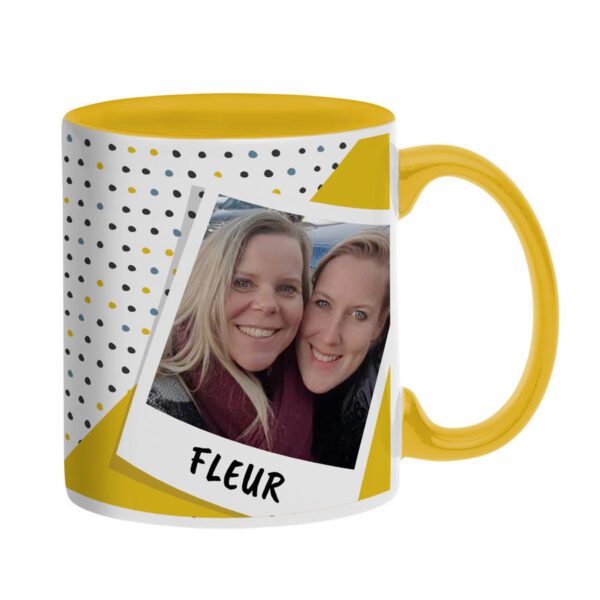 Mok met foto bedrukken - Geel
