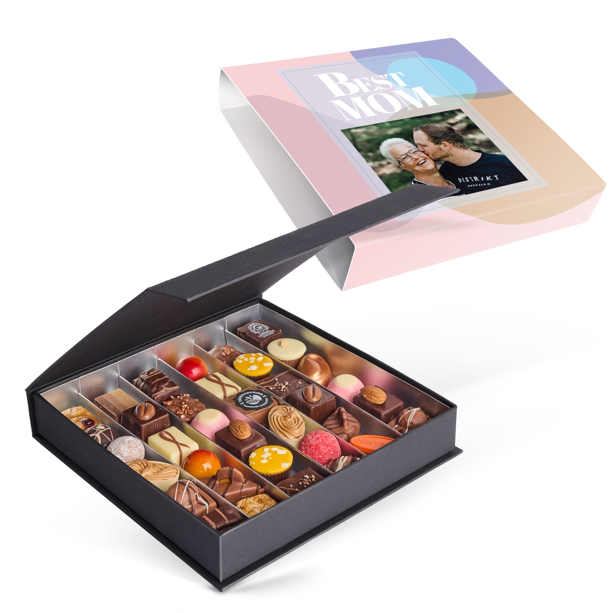 Luxe bonbon giftbox bedrukken - Moederdag (36 stuks)