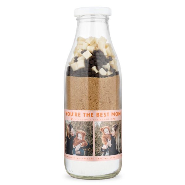 Moederdag muffin bakmix met persoonlijk etiket