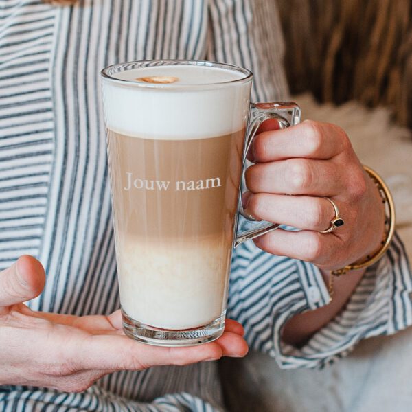 Latte Macchiato glas graveren