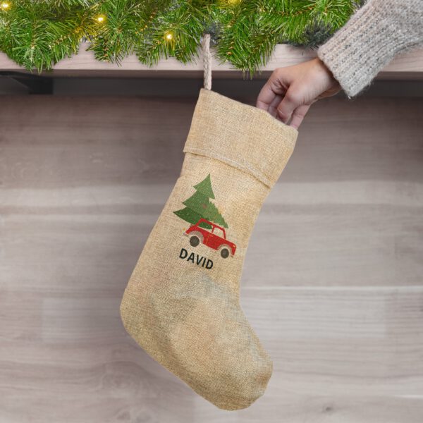 Jute kerstsok bedrukken
