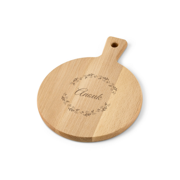 Houten serveerplank graveren - Beuken - Rond (S)