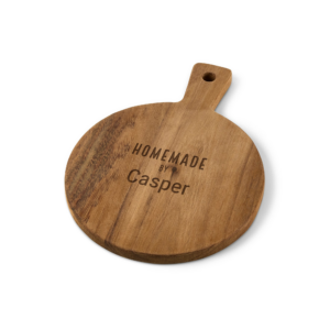 Houten serveerplank graveren - Teak - Rond (S)