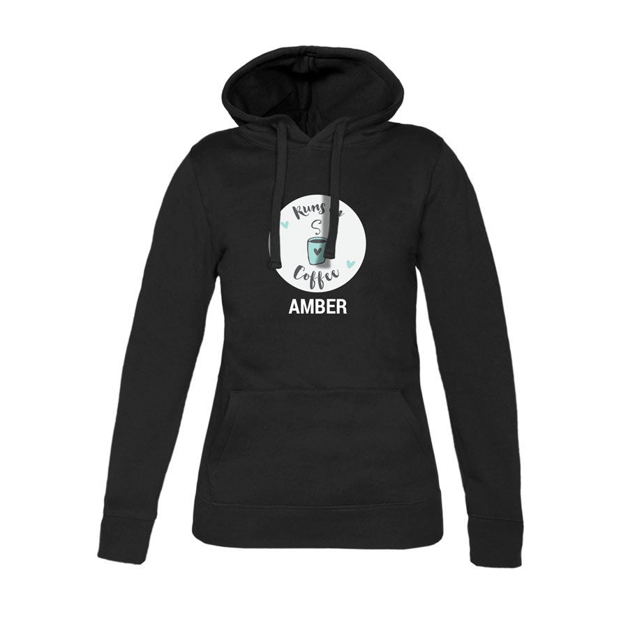 Hoodie voor dames bedrukken - Zwart - M