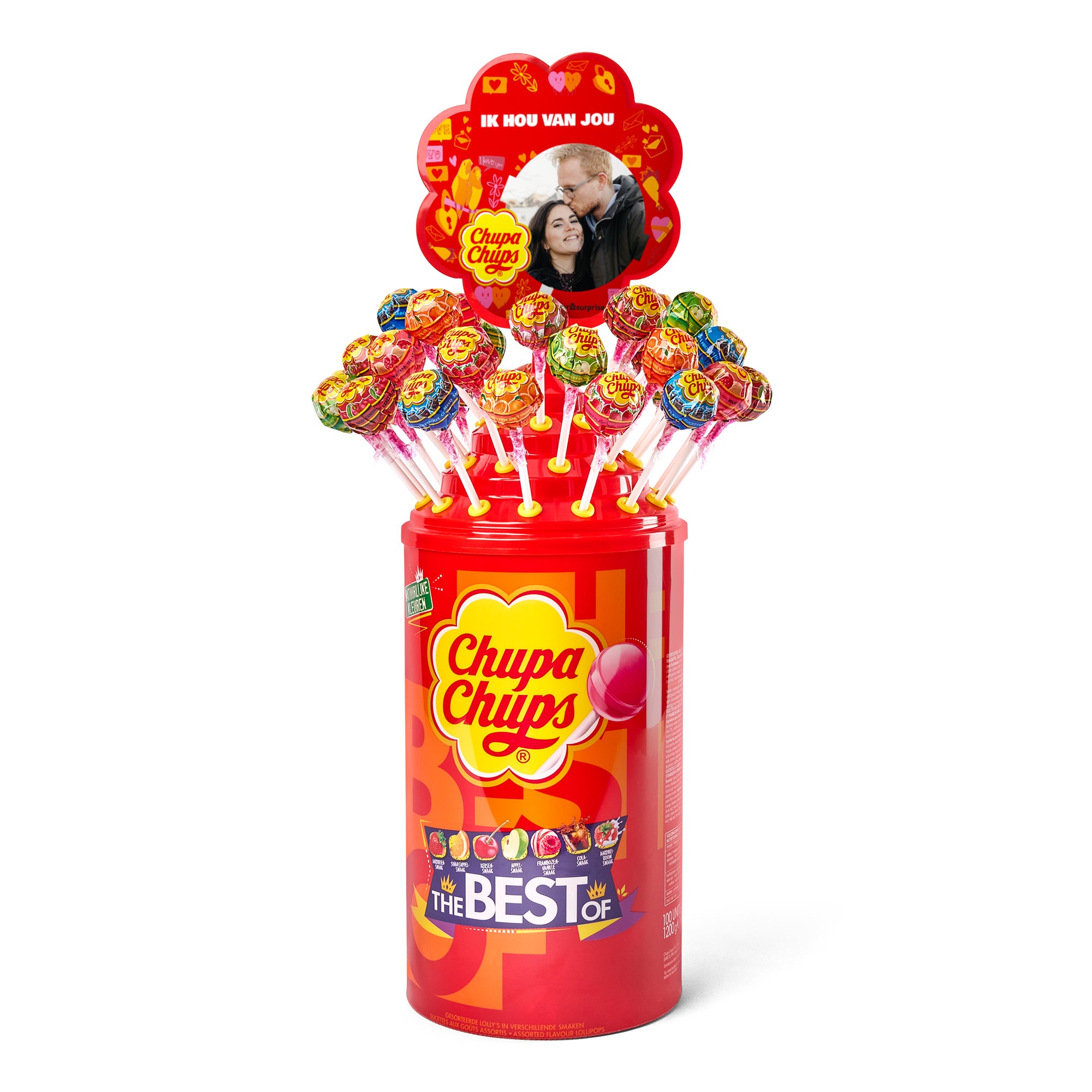 Gepersonaliseerde Chupa Chups Toren - 100 lolly's