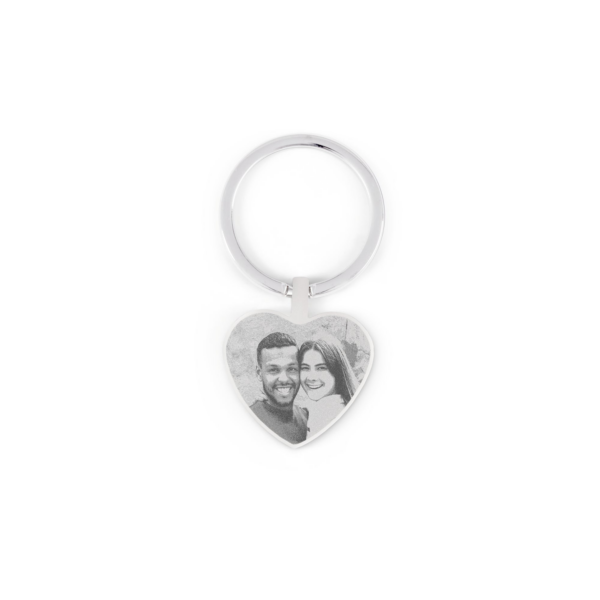 Sleutelhanger graveren met foto - Hart