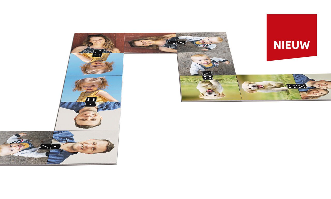Fotodomino met eigen foto's bedrukken met eigen foto