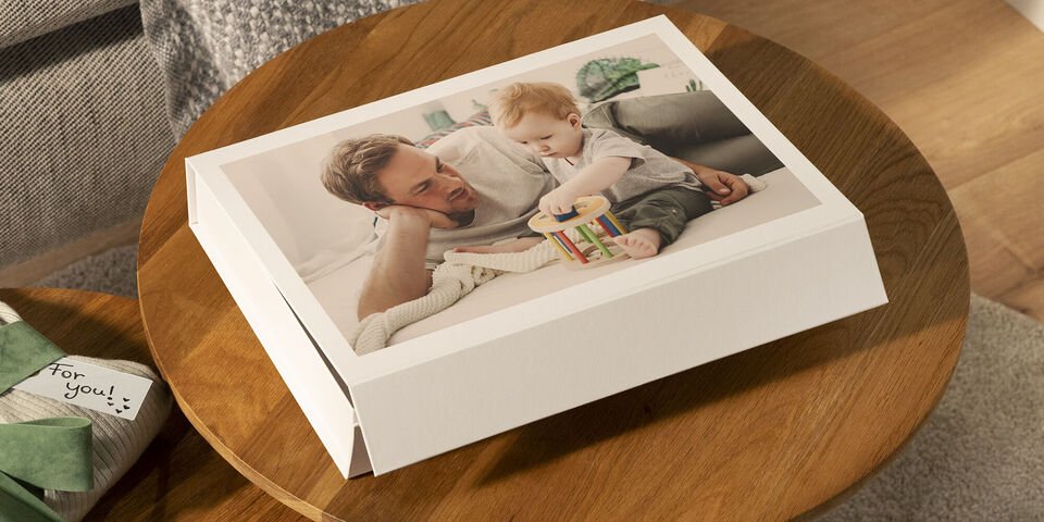Foto giftbox bedrukken met eigen foto