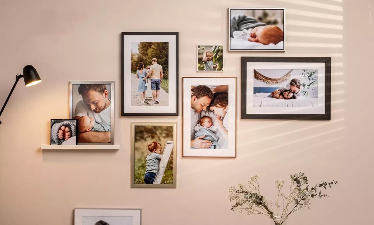 Muur fotolijsten bestellen bedrukken met eigen foto