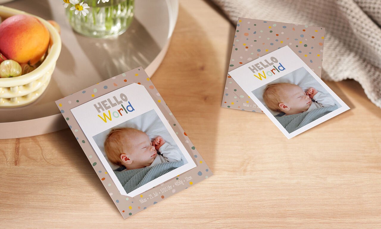 Kaarten met insteekfoto bedrukken met eigen foto